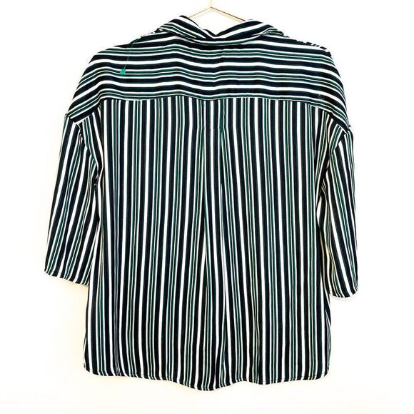 Free People Mad About You Blue Green Striped Top - Picture 8 of 10